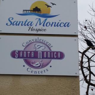 Signage for Santa Monica Hospital and Convalescent Centers.
