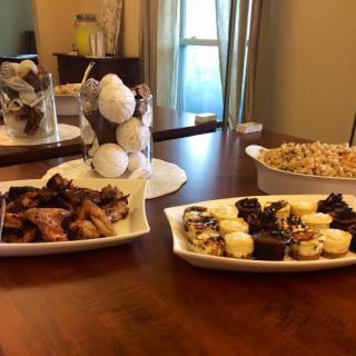 A delicious assortment of desserts displayed on a table.