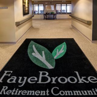 Entrance carpet at FayeBrooke Retirement Community.