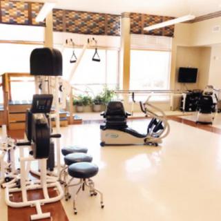 A well-equipped gym with various exercise machines and equipment.