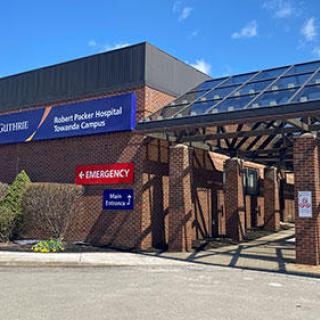 The entrance to Robert F. Vowler Hospital, showcasing the emergency services.