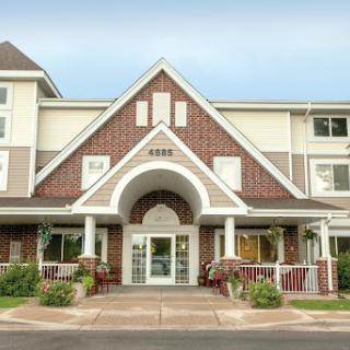 A stylish entrance to a contemporary residential building.