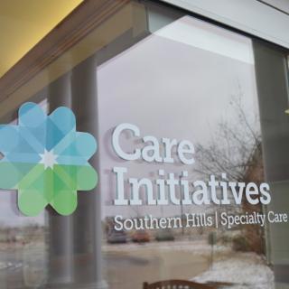 A window display for Care Initiatives at Southern Hill Specialty Care.