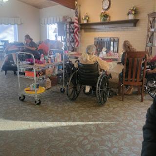 A vibrant community space where seniors gather and engage with each other.