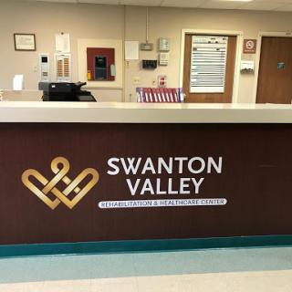 Reception area of Swanton Valley healthcare facility.