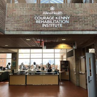 Interior view of the Courage Kenny Rehabilitation Institute.