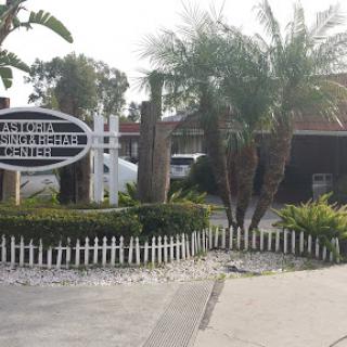 A welcoming entrance to a resort featuring palm trees and well-maintained landscaping.