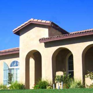 A beautifully designed residential house with distinctive architectural features.