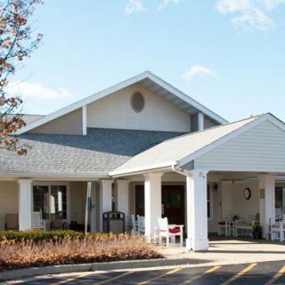 A residential building with a welcoming entrance.