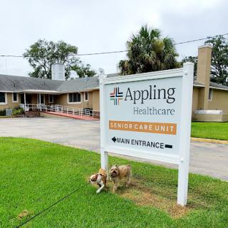 Appling Healthcare facility with clear signage and a grassy front yard.
