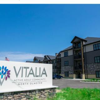 The exterior view of Vitalia, an active adult community.