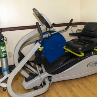An exercise machine designed for rehabilitation and physical therapy purposes.