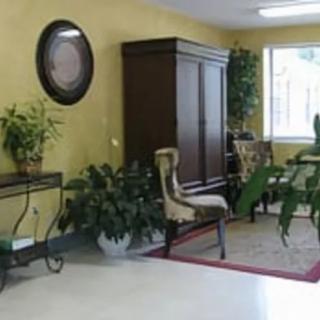 A cozy interior with elegant furniture, plants, and decorative elements.