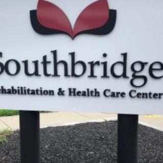 Sign for Southbridge Rehabilitation & Health Care Center.