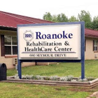 Sign of the Roanoke Rehabilitation & HealthCare Center located on Seymour Drive.