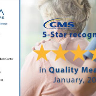 A CMS 5-Star recognition for quality measurement in healthcare as of January 2023.
