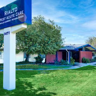 Rialto Post Acute Care facility showcasing a welcoming exterior.