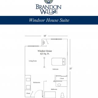 Windsor House Suite floor plan at Brandon Wilde.
