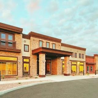 A modern commercial building showcasing contemporary architecture.