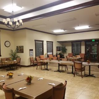 A spacious and welcoming dining area, designed for communal gatherings.
