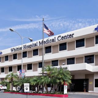 Exterior view of Whittier Hospital Medical Center on a clear day.