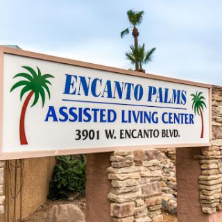 Sign for Encanto Palms Assisted Living Center located at 3901 W. Encanto Blvd.