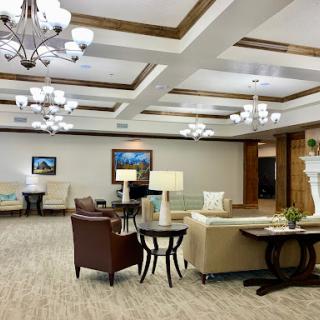 A beautifully designed lobby area featuring comfortable seating and elegant lighting.