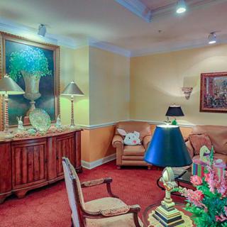 Cozy living room with elegant decor and comfortable furniture.