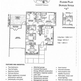 Floor plan for a duplex house, showing room layout and dimensions.