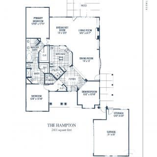 This image is a detailed floor plan of a house, showing the layout and dimensions of various rooms.