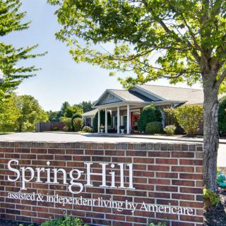 Entrance to SpringHill retirement and independent living community.
