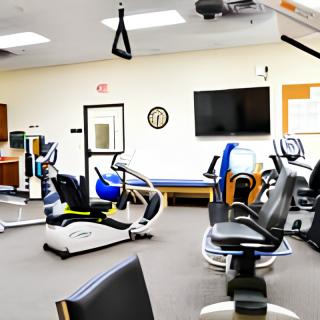 A well-equipped gym featuring stationary bikes and various workout machines.