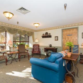 A cozy and inviting living room with comfortable seating and natural light.