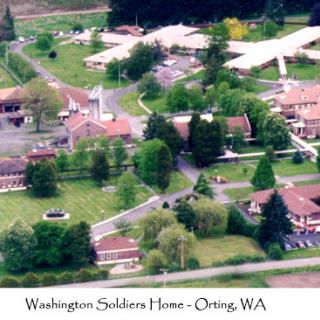 Aerial view of the Washington Soldiers Home located in Orting, Washington.