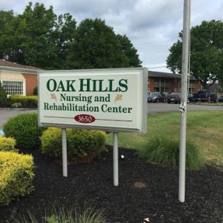 Sign for Oak Hills Nursing and Rehabilitation Center.