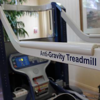 An anti-gravity treadmill designed for low-impact exercise and rehabilitation.
