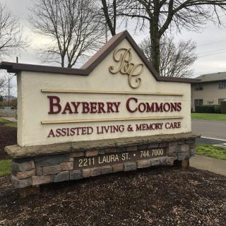Sign for Bayberry Commons Assisted Living & Memory Care.