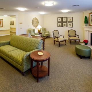 A cozy living room with comfortable seating and tasteful decor.