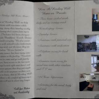 A wedding brochure featuring details about the venue and photographs of the space.
