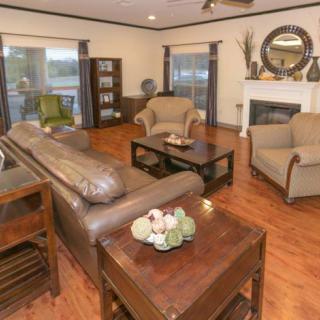 A cozy living room with comfortable seating and stylish decor.