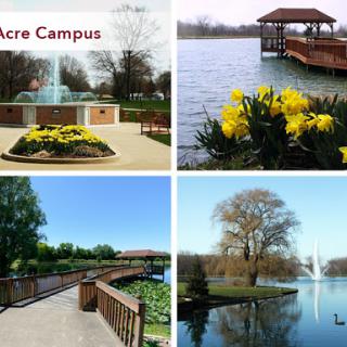 A collection of beautiful scenic spots on a serene campus.