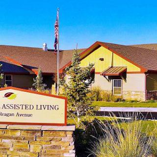 An assisted living facility with a welcoming exterior and visible signage.