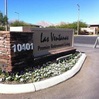 Entrance sign for Las Ventanas Premier Retirement Living.