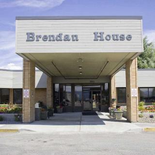 The entrance of Brendan House, showcasing its welcoming architecture.