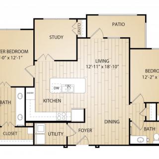 A detailed floor plan showing the layout of a home with labeled rooms and areas.