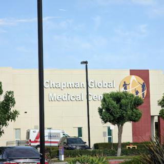 Exterior view of Chapman Global Medical Center with clear blue skies.
