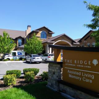 Exterior view of The Ridge, an assisted living and memory care facility.