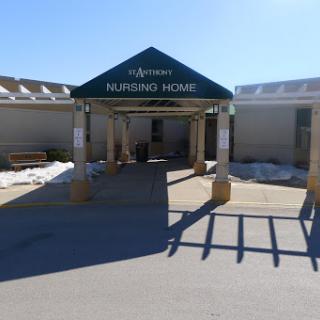 Entrance of a nursing home, featuring a covered walkway.