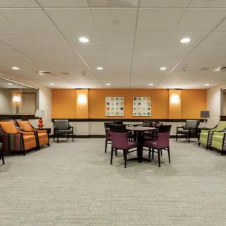 A modern lounge area with comfortable seating and a welcoming atmosphere.
