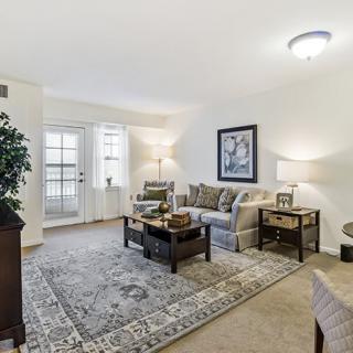 A cozy living room with a stylish sofa, coffee table, and elegant decor.